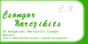 csongor marczikits business card